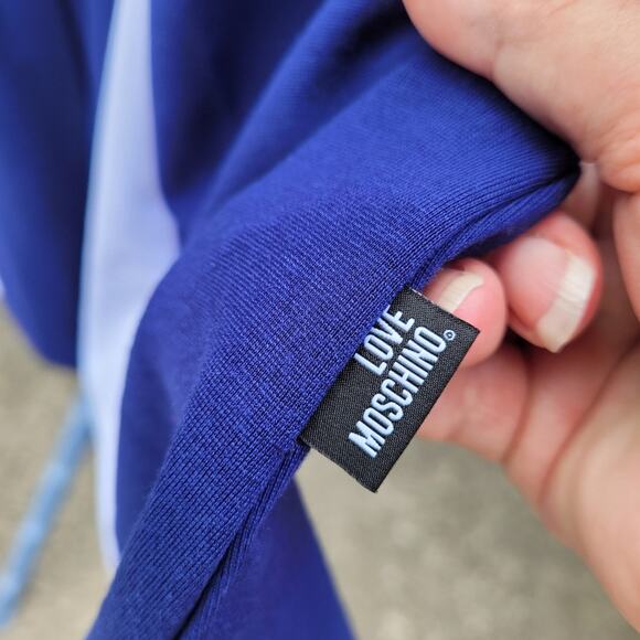 NWT Love Moschino V-neck Pleated Star Mini Dress size 4 - Picture 8 of 15